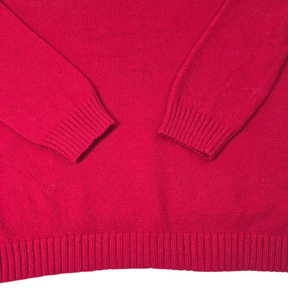 Chico's Red V-Neck Knit Sweater Cotton Blend Classic Style Women's‎ - Picture 5 of 8